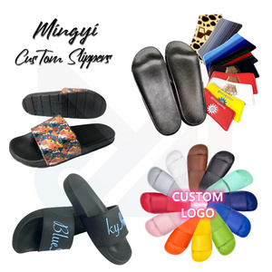 Beach Custom Slides Slippers With Logo Men 3d Printed Slippers PVC Footwear Slides Custom Logo Sandal Unisex Custom Slippers