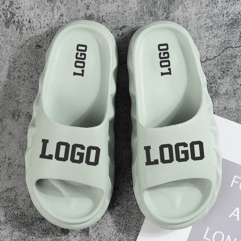 2024 New Designer Your Own Logo Custom Men EVA Slides Unisex Foam Runner Sandals Sports Flame Slippers Custom Men