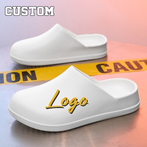 2024 Trendy Casual Custom Logo Eva Slide Slipper Chef Nurse Close Round Toe Shoes Platform Anti-Slip Flat Sandal For Women Men