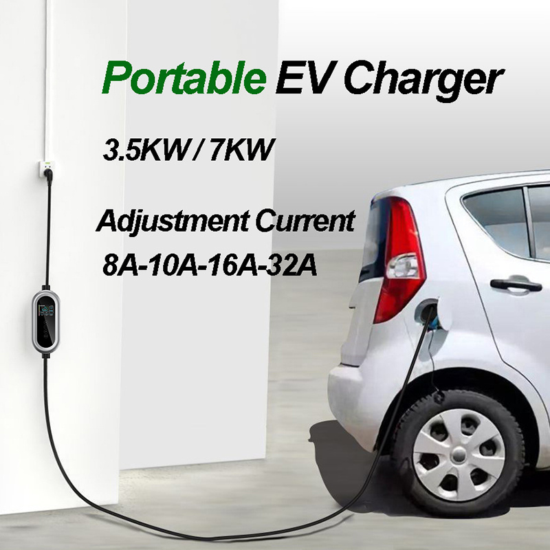 Home mobile type1 single-phase 16a ev charger portable mini 3.5kw emergency ev car charging station for electric vehicles