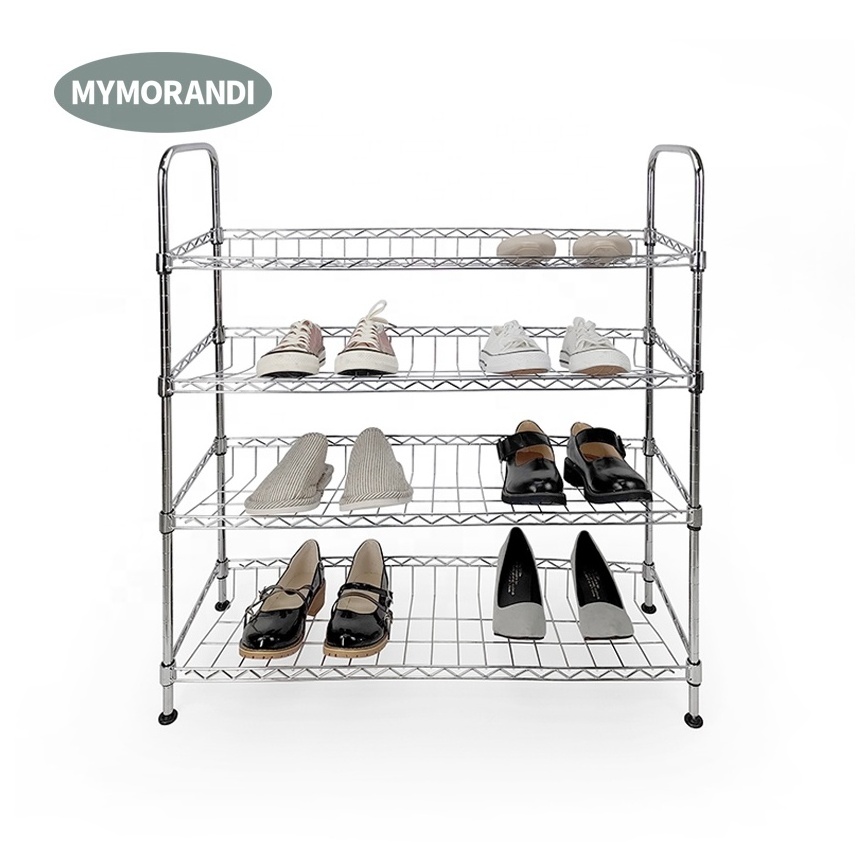 DIY Stand Kids Shoe Rack Simple Designs Space Save Shoe Organizer Storage Shelf Metal Shoe Rack