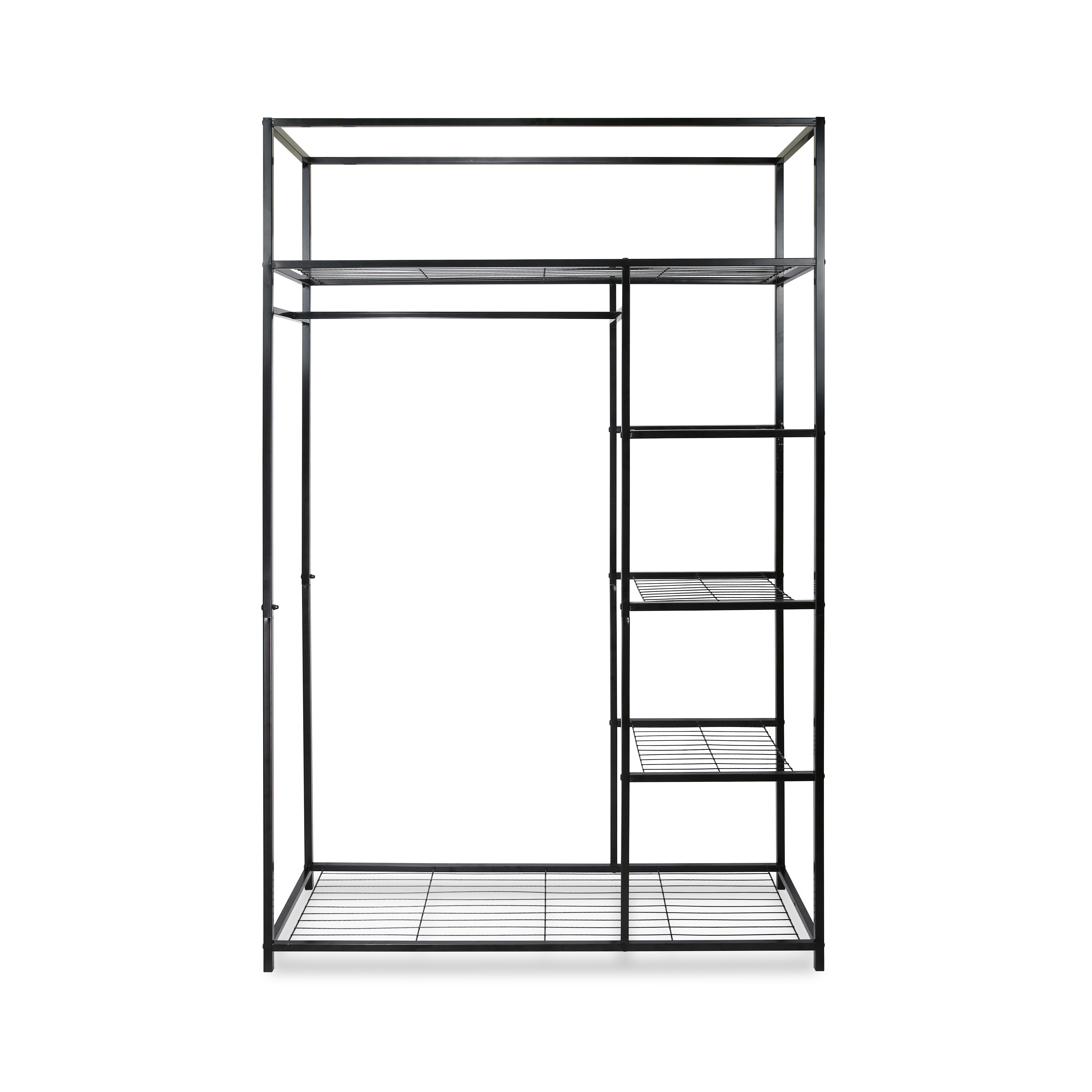 Modern Bedroom Furniture Portable Metal Wardrobe Closet Rack Shelving Wardrobe For Clothes Storage