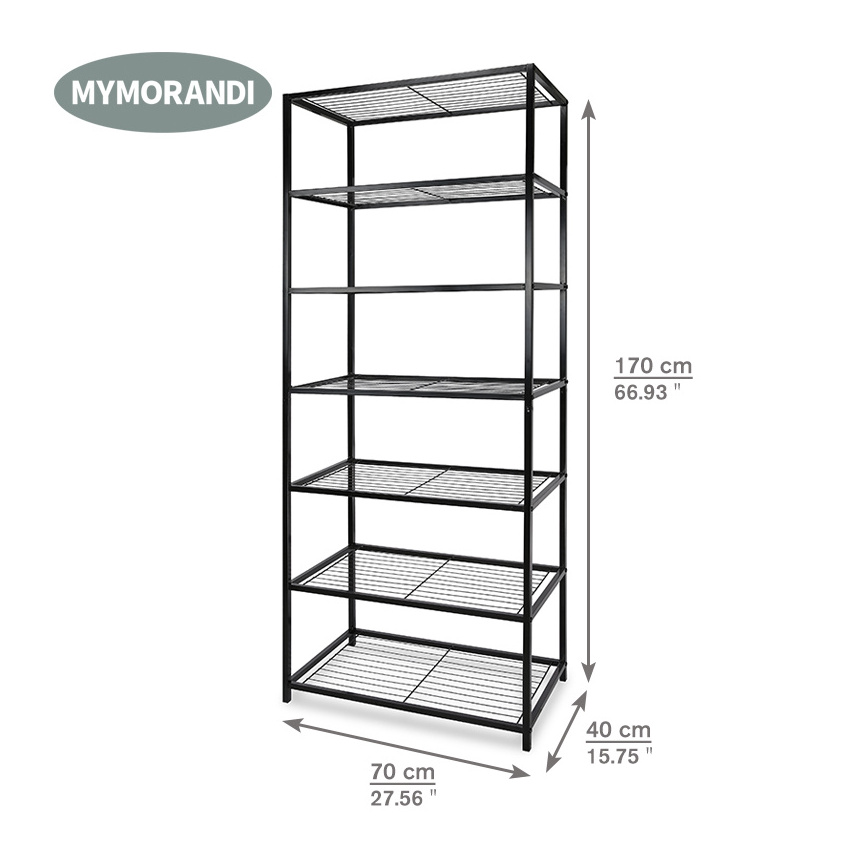 Hot Selling 7 Tier Metal Storage Rack Kitchen Shelf Heavy Duty Wire Shelving Shoe Rack