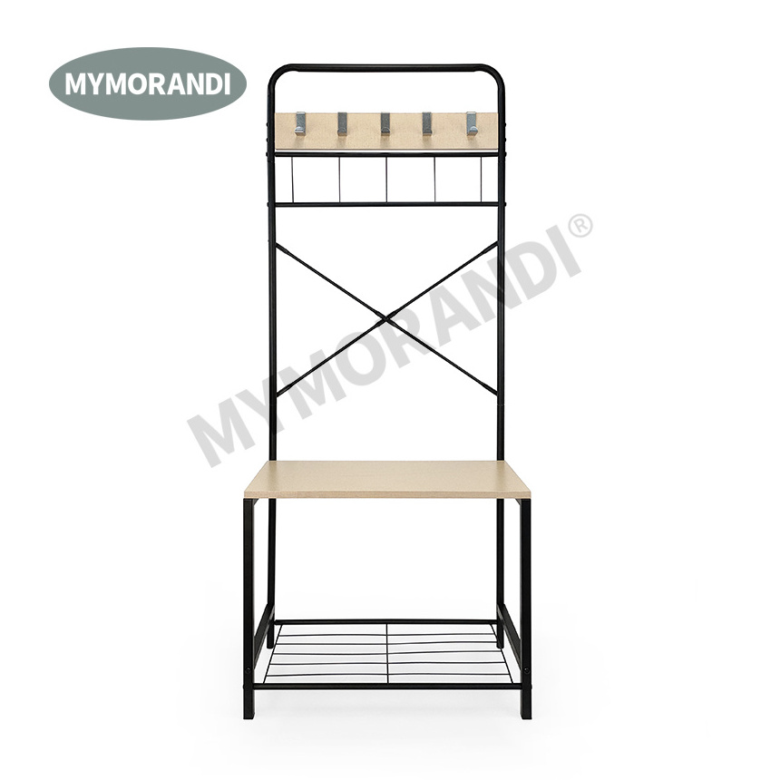 MyMorandi New Develop Metal Wood Entryway Bench Hanger Coat Stand Hallway Umbrella shoe racks stands