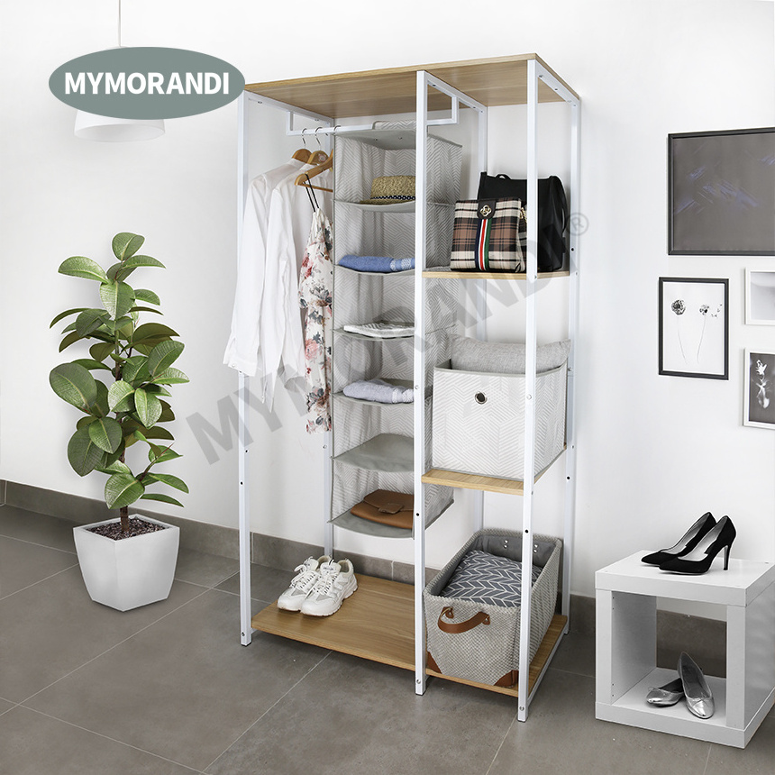 MyMorandi Metal Frame Multi Function Metal Storage Rack  wardrobe closet cloth stand for Bedroom Chambre Home Furniture