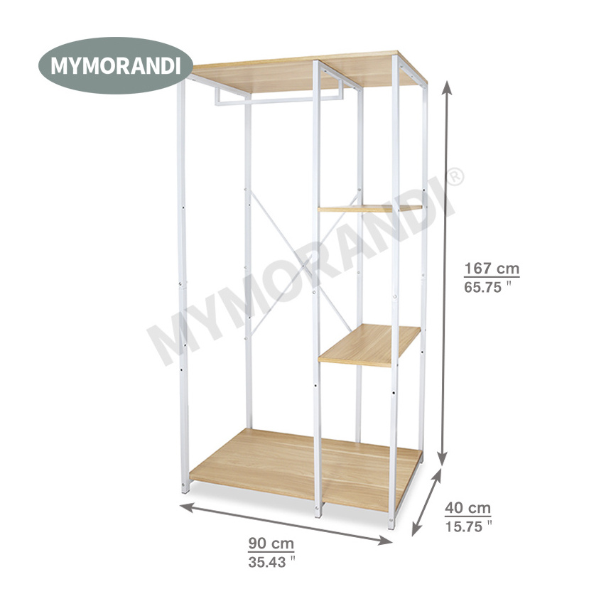 MyMorandi Metal Frame Multi Function Metal Storage Rack  wardrobe closet cloth stand for Bedroom Chambre Home Furniture