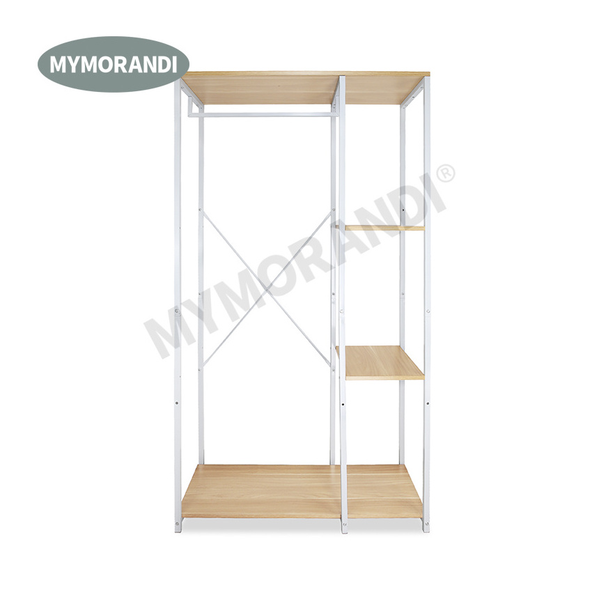 MyMorandi Metal Frame Multi Function Metal Storage Rack  wardrobe closet cloth stand for Bedroom Chambre Home Furniture