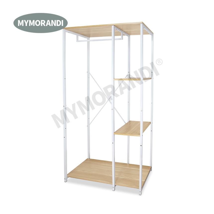 MyMorandi Metal Frame Multi Function Metal Storage Rack  wardrobe closet cloth stand for Bedroom Chambre Home Furniture