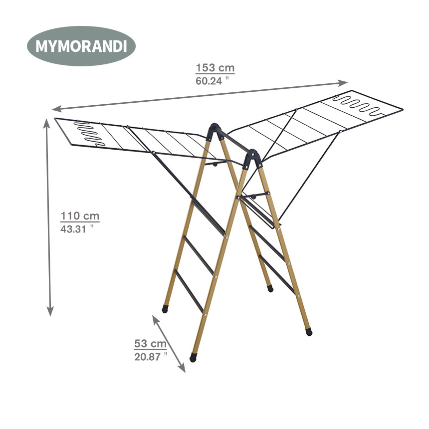 Gullwing Space-Saving laundry clothes drying rack for outdoor& indoor gold clothing rack