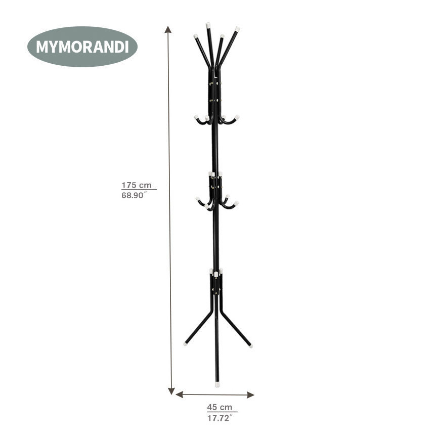 Multifunctional metal coat rack coat hanger stand hall tree for bedroom entryway