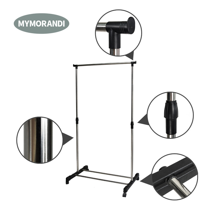 Low MOQ stainless steel garment rack Clothes display rack garment hanging stand