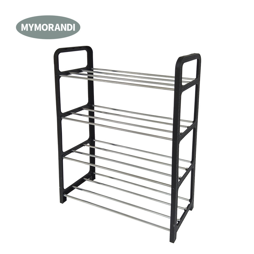 Cheap Outside Shoe Storage Home Use Plastic 4 Tier Utility Shoe Rack for Sale