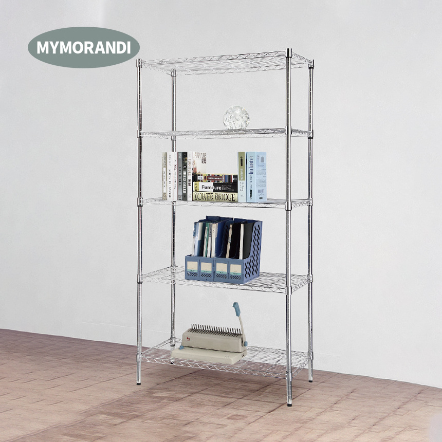 High quality durable 5 Shelf chrome wire shelving 5 tier metal shelving racks