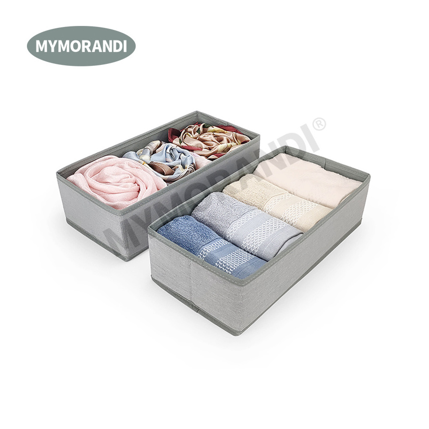 2 packs Closet Organizers Foldable Drawer Organizer Fabric Storage Baskets for Clothes, underwear, socks