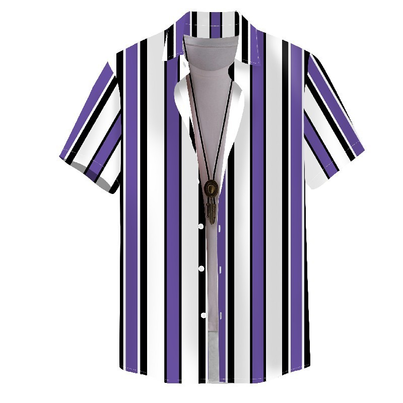 Hot Selling High Quality Button Down Stylish Stripe Pattern Men Shirts Custom Shirt For Men