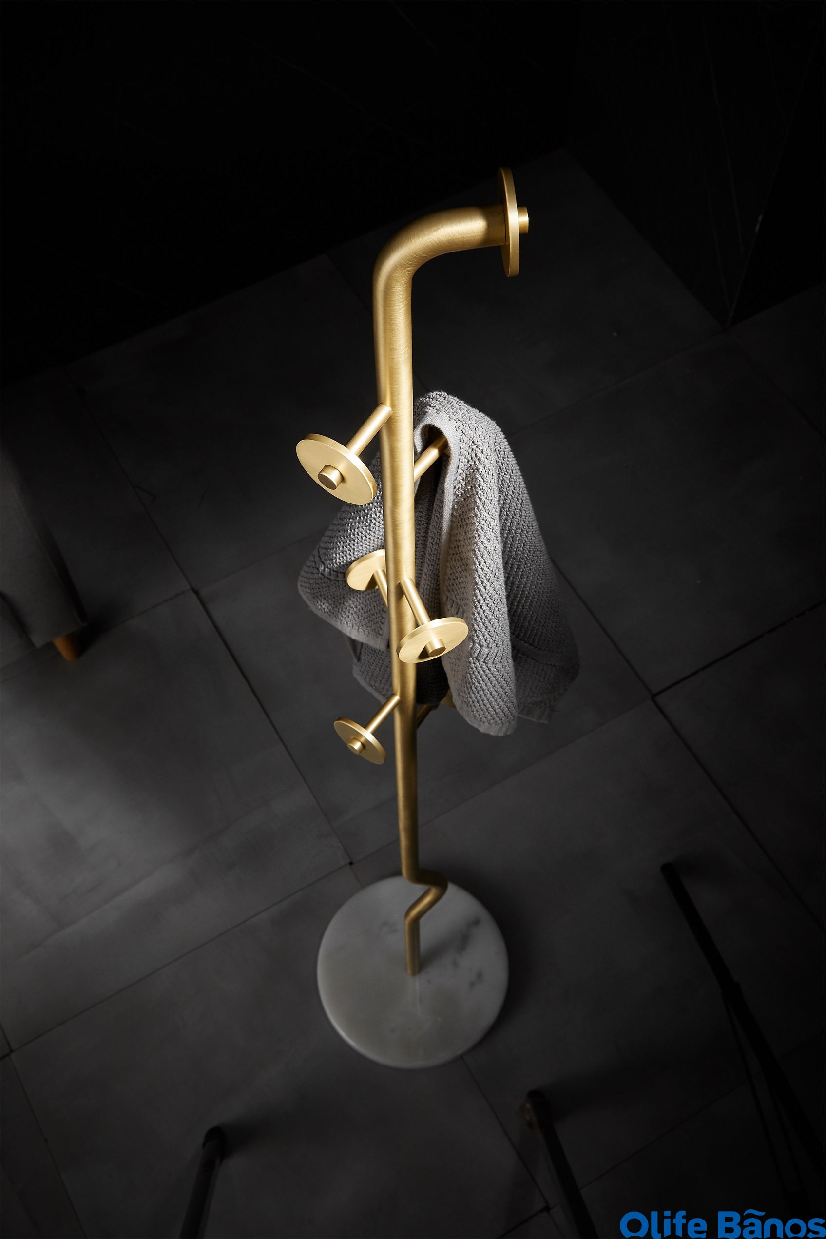 Bathroom Bedroom Brass Coat Storage Wall Mounted Hanger Brass Multifunctional Modern Coat Rack Clothes Tree