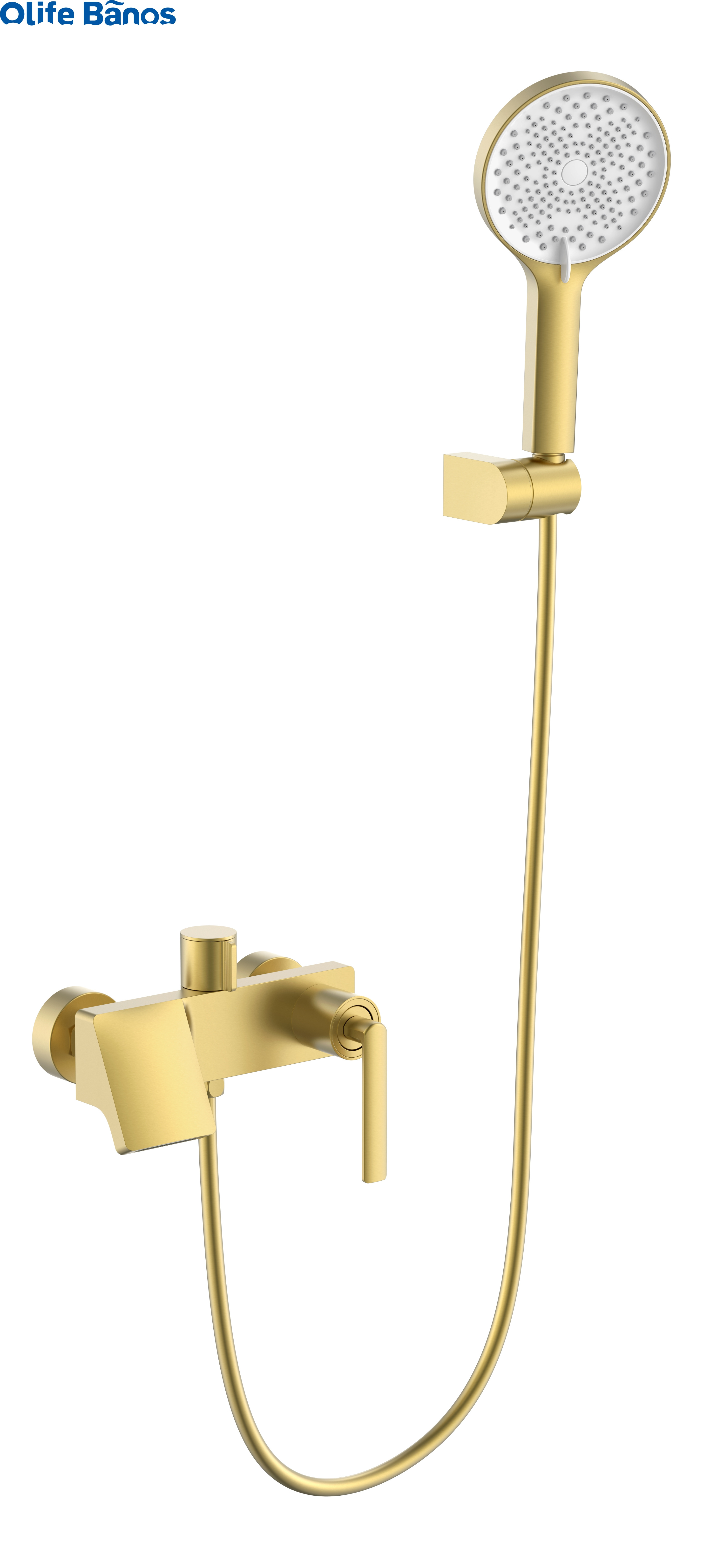 Fashion style Brass  Waterfall Rain Shower Faucet 3 Functions Hot Cold Gun Metal Bathroom Shower Set