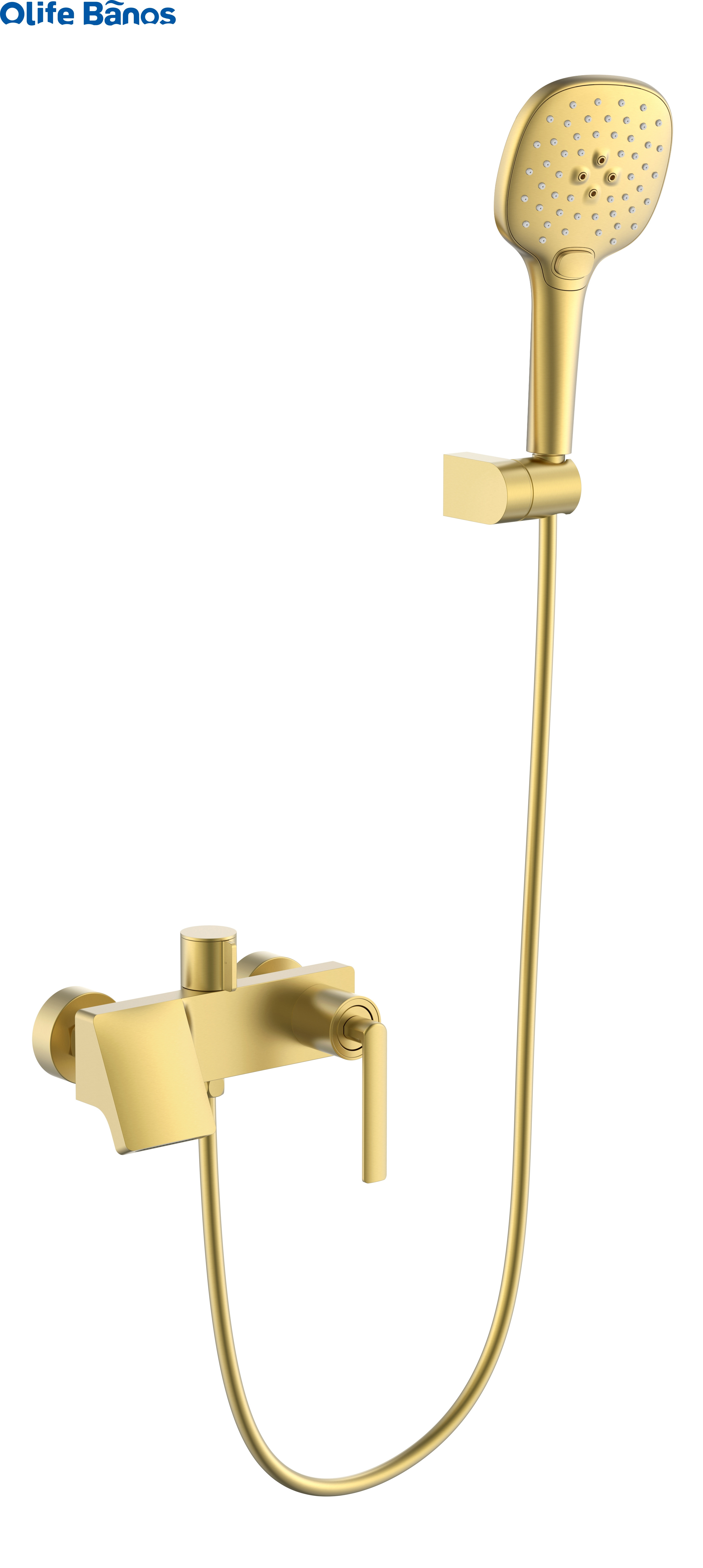 Fashion style Brass  Waterfall Rain Shower Faucet 3 Functions Hot Cold Gun Metal Bathroom Shower Set