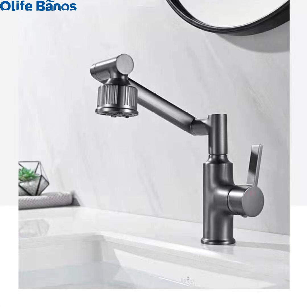 Smart 1080 rotating basin faucets brass digital display bathroom sink tap LED temperature display bathroom basin faucets