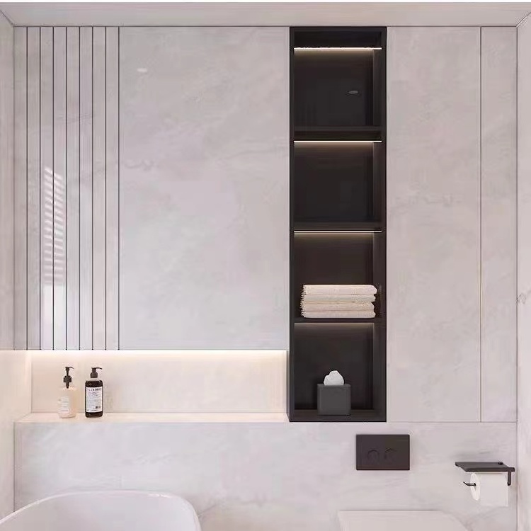 2023 New Design Shower Shelves Bathroom Accessories Shower Soap Niche Recessed Tile Wall Niche With LED