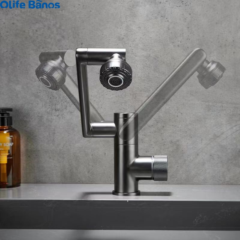 Smart 1080 rotating basin faucets brass digital display bathroom sink tap LED temperature display bathroom basin faucets