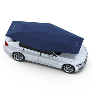 Factory price custom logo car parking shade 4.8m automatic folding carport sunshade tent for outdoor using car uv protection