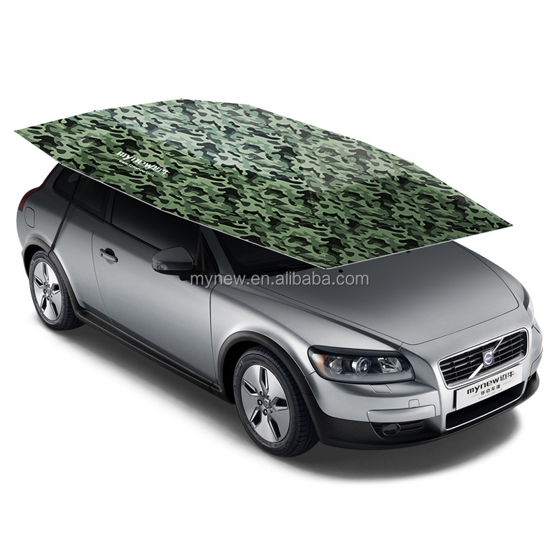 Mynew Factory Price Automatic outdoor Car Sunshade covering Umbrella for all cars 4.2Meters car cent with remote control