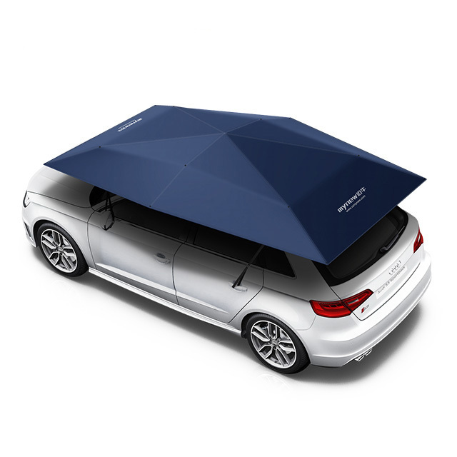 New design popular selling UV proof oxford cloth automatic car umbrella shade cover for outdoor sunscreen and car protection