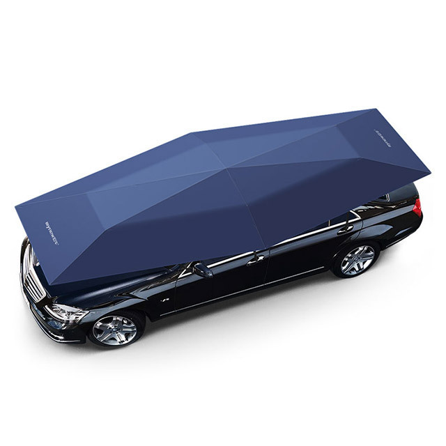 New design Mynew car covering roof top tent portable electric automatic folding car shade umbrella for outdoor car protection