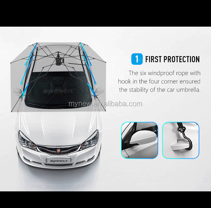 Mynew Brand Patent Holder high quality oxford cloth car umbrella Sunshade Front Grill Cover shade tent with uv protection