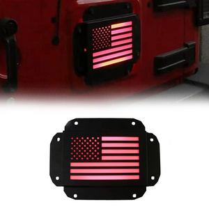 Tailgate Vent Cover With Led Light Plate Spare Tire Carrier Delete Plate for Jee-p Wrangle r TJ JK JKU JL 2007-2018