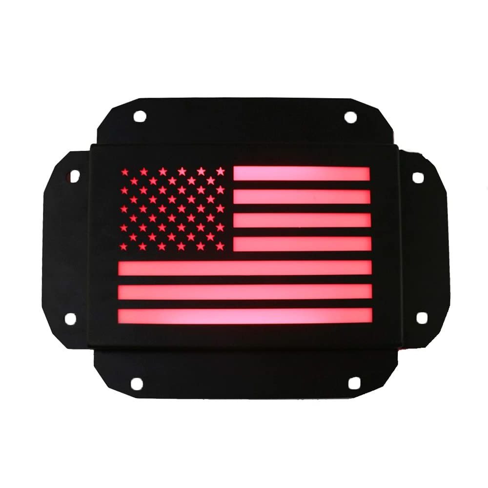 Tailgate Vent Cover With Led Light Plate Spare Tire Carrier Delete Plate for Jee-p Wrangle r TJ JK JKU JL 2007-2018