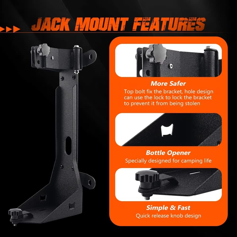 Tailgate Jack Mount Spare Tire Holder Brackt For Ford Bronco 20-22 Lift Kits