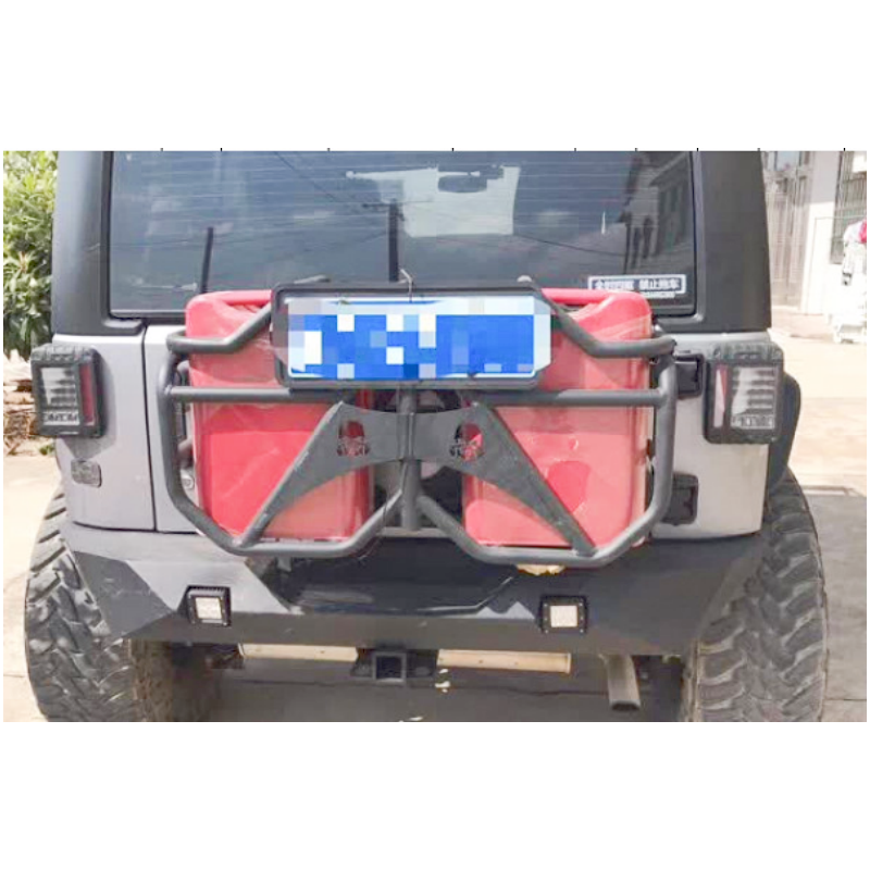 NEWWIND Fuel Carrier Can 20 Kiters Spare Tire Rack Aluminium Tank Frame Fuel Tank Carrier Oil Box For Jeep Wrangler JK