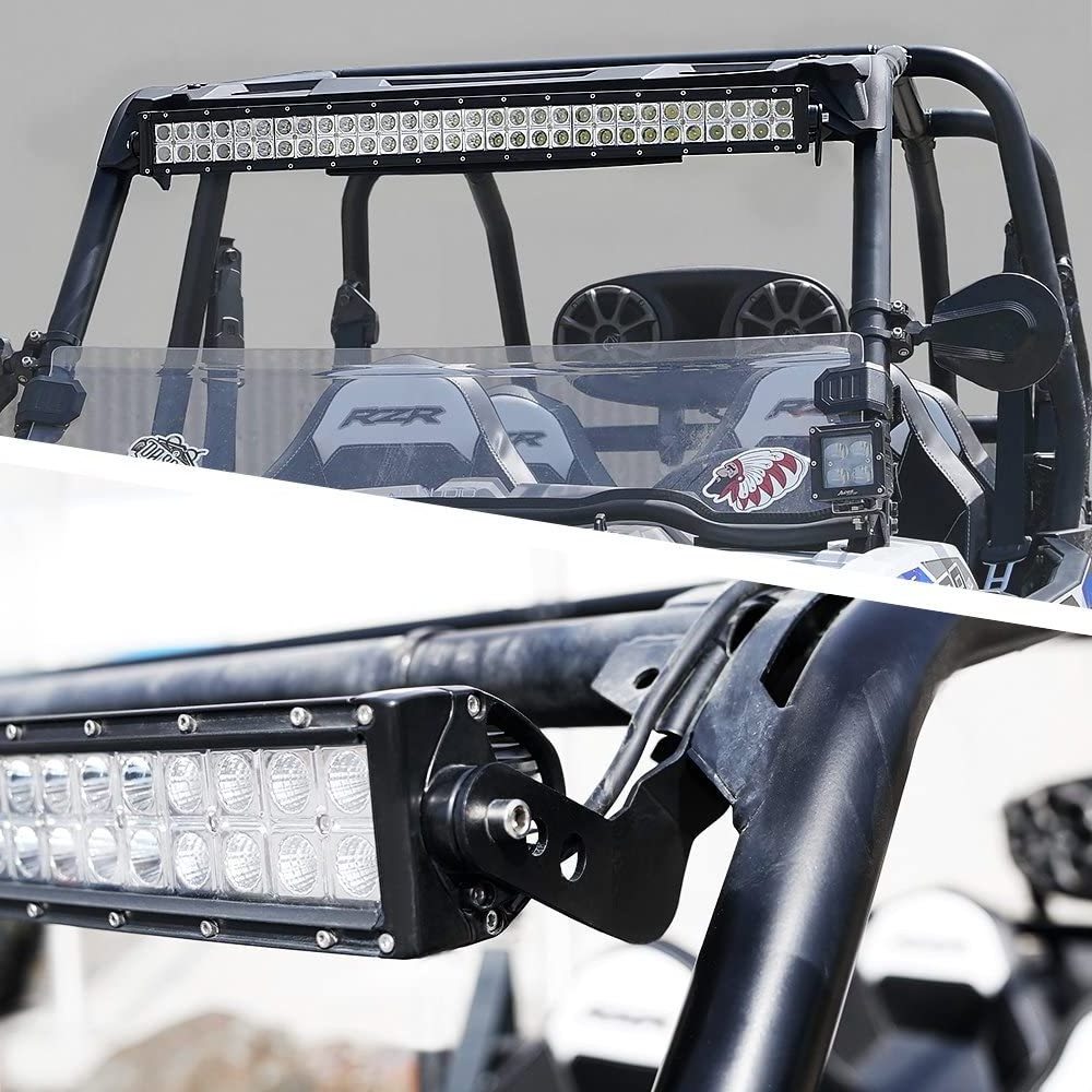 Upper LED Light Bar Mounting Brackets for UTV 2014 - 2021 Polaris RZR XP 1000 & 2015-2021 RZR 900 S900 S1000 EPS