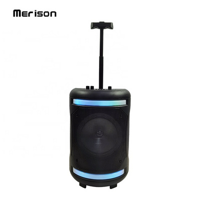 ibastek portable plastic trolley woofer dj wireless stereo bluetooth speaker