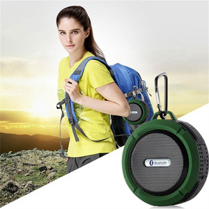 Loud Stereo Outdoor C6 Waterproof Wireless Speaker with TF Card Wireless Retail Shower Portable Speaker with Sucker For Phone