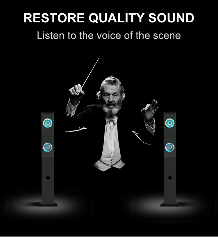 ibastek Big Sound Professional Sound Quality USB Portable Wireless Double Tower Speaker