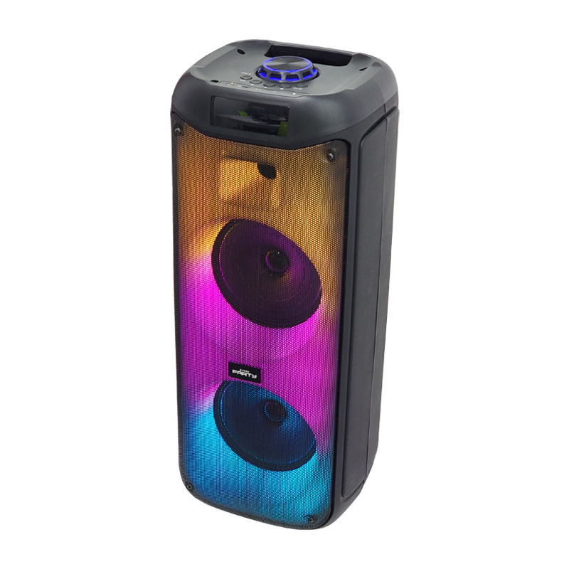 6.5 Inch*2 Bass Speaker Outdoor Portable Audio Speaker DJ Speaker System Subwoofer Sound Box With LED Light