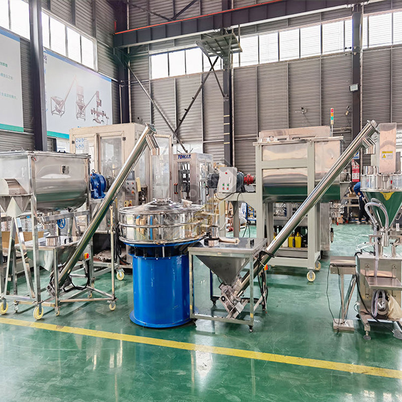 Horizontal 500kg Capacity Batch Ribbon Powder Material Agitator Food Grade Dry Powder Mixer