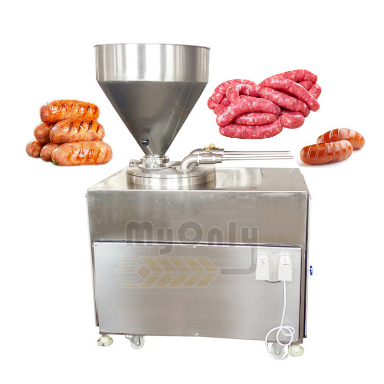 Vertical Hungarian Hotdog Sausage Make Machine Price Salami Meat Sausage Stuffer with Linker