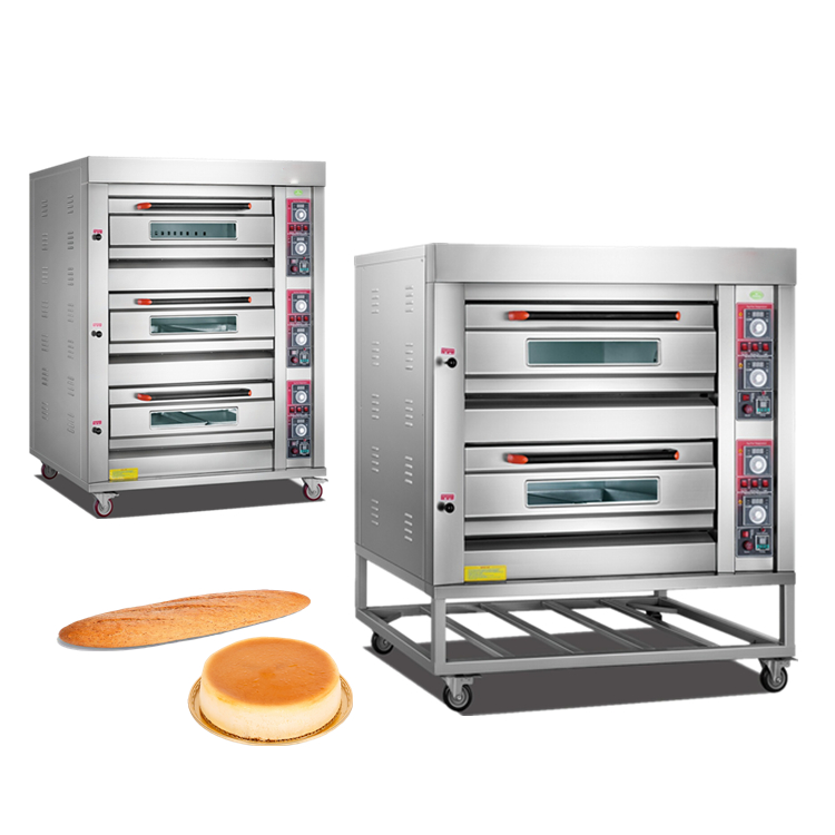 Stainless steel bread oven machine / industrial oven for bakery