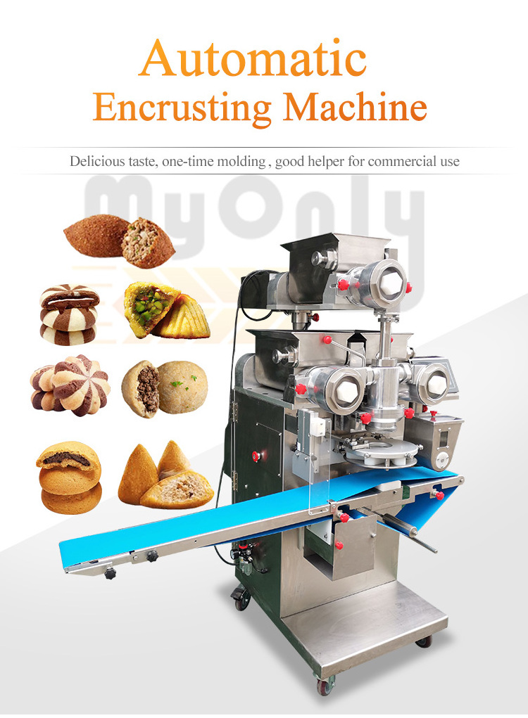 Frozen Daifuku Ice Cream Mochi Double Hopper Filled Biscuit Encrust Cookie Machine for Small Business