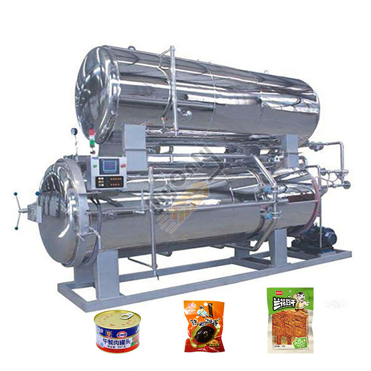 Pressure Retort Canner Steam Sterilization Can Food Autoclave Sterilizer Tin Large Retort Machine