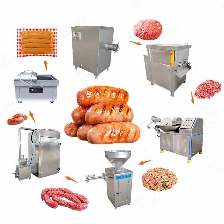 MY Maquinas Embutidora De Chorizo Complete Sausage Make Line Pneumatic Sausage Clipper Fill Machine