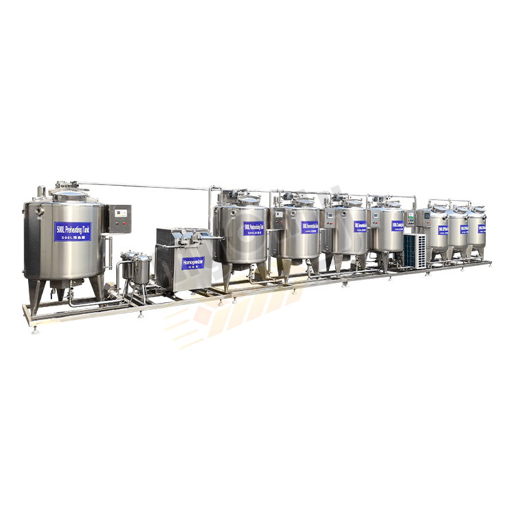 Dairy Milk Process Yoghurt Plant Yogurt Production Line 500l Milk Pasteurizer