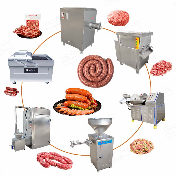 MY Maquinas Embutidora De Chorizo Complete Sausage Make Line Pneumatic Sausage Clipper Fill Machine