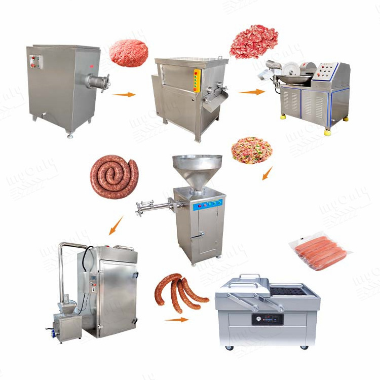 MY Complete Sausage Make Line Maquinas Embutidora De Chorizo Pneumatic Sausage Clipper Fill Machine