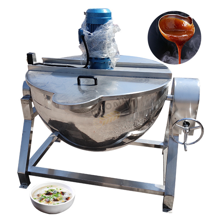 MY 1000l Steel Steam Electric Syrup Cook Machine Double Jacket Cooker Sugar Jam Cook Kettle with Stirrer