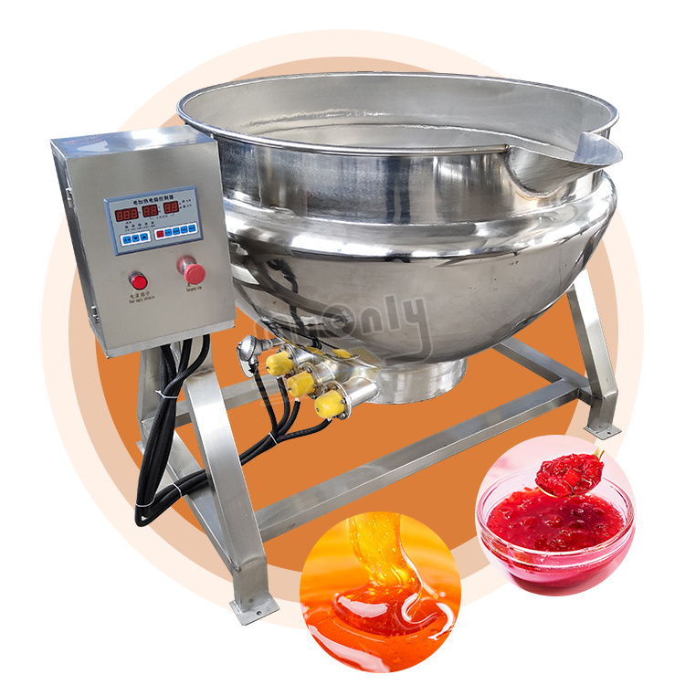 MYONLY Industrial 500 Liter Industrial Gas Cook Stirrer Sauce Electric Strawberry Jam Cook Kettle with Stirrer